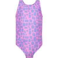 Harry Bear Girl's Animal Print Swimsuit in Pink | Size: 5-6 Years