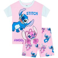 Disney Girl's Lilo & Stitch Short Pyjamas in Pink | Size: 11-12 Years