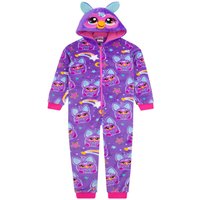 Furby Girl's Onesie With 3D Ears in Purple | Size: 6-7 Years