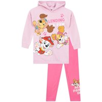 Paw Patrol Girl's Longline Hoodie & Leggings Set in Pink | Size: 5-6 Years