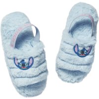 Disney Girl's Lilo & Stitch Fluffy Slippers in Blue | Size: Infant 11