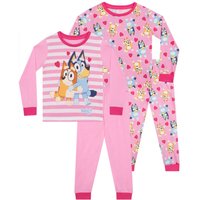 Bluey Girl's Pyjamas 2 Pack in Pink | Size: 5-6 Years