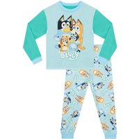 Bluey Boy's Long Sleeve Heeler Family Pyjamas in Blue | Size: 4-5 Years