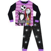 Disney Girl's The Nightmare Before Christmas Pyjamas in Purple | Size: 5-6 Years
