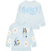 Bluey Girl's Embroidered Daisy Sweatshirt in Blue | Size: 2-3 Years