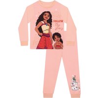 Disney Girl's Moana Long Sleeve Pyjamas in Pink | Size: 8-9 Years