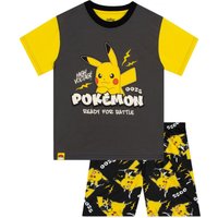 Pokemon Boy's Pikachu Short Sleeve Pyjamas in Black | Size: 5-6 Years