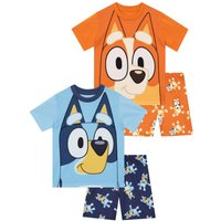 Bluey Girl's 2 Pack Bingo Short Pyjamas in Blue | Size: 18-24 m