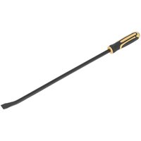 Loops 610mm Heavy Duty 25 ° Pry Bar with Hammer Cap - Hardened Steel Shaft - Soft Grip in Metallics