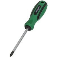 Loops Pozi Head 2 x 100mm Screwdriver with Soft Grip Handle - Chrome Vanadium Shaft