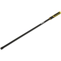 Loops 900mm Heavy Duty Straight Pry Bar with Hammer Caps - Hardened Steel - Soft Grip in Metallics