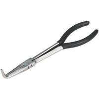 Loops 275mm Angled Needle Nose Pliers - Drop Forged Steel - 90 Degree Angle Nose in Metallics
