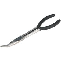 Loops 275mm Angled Needle Nose Pliers - Drop Forged Steel - 45 Degree Angle Nose in Metallics