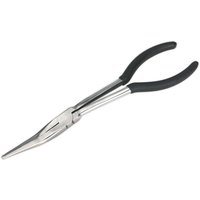 Loops 275mm Offset Needle Nose Pliers - Drop Forged Steel - Foam Grip Handles in Metallics