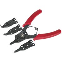 Loops Internal External Circlip Pliers Set - Interchangeable Jaws - Quick Release