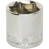 Loops 19mm Chrome Plated Drive Socket - 3/8" Square Drive - High Grade Carbon Steel in Metallics