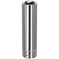 Loops 11mm Chrome Plated Deep Drive Socket - 3/8" Square Drive High Grade Carbon Steel in Metallics