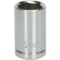 Loops 15mm Chrome Plated Drive Socket - 1/2" Square Drive - High Grade Carbon Steel in Metallics
