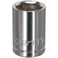 Loops 17mm Chrome Plated Drive Socket - 1/2" Square Drive - High Grade Carbon Steel in Metallics