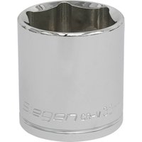 Loops 32mm Chrome Plated Drive Socket - 1/2" Square Drive - High Grade Carbon Steel in Metallics