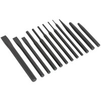 Loops 12 Piece Punch & Chisel Set - Hardened & Tempered - Corrosion Resistant in Metallics
