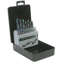 Loops 19 Piece Edge Ground HSS Drill Bit Set - 1mm to 10mm - For Hand & Pillar Drills