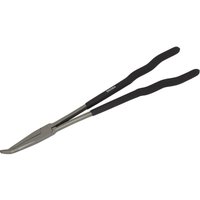 Loops 400mm Extra-Long 45 Degree Needle Nose Pliers - 70mm Jaw - Drop Forged Steel in Metallics