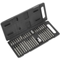 Loops 40pc TRX Star / Hex Key / Spline Socket Bit Set - 3/8" & 1/2" Square Drive Kit