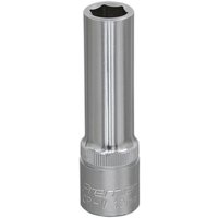 Loops 12mm Steel Deep Drive Socket - 1/2" Square Drive - Chrome Vanadium Socket in Metallics