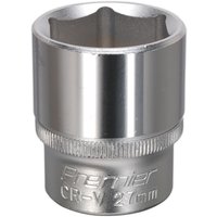 Loops 27mm Steel Drive Socket - 1/2" Square Drive - Chrome Vanadium Wrench Socket in Metallics