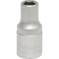 Loops 5mm Forged Steel Drive Socket - 1/4" Square Drive - Chrome Vanadium Socket in Metallics