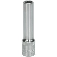 Loops 6mm Forged Steel Deep Drive Socket - 1/4" Square Drive Chrome Vanadium Socket in Metallics