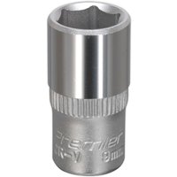 Loops 9mm Forged Steel Drive Socket - 1/4" Square Drive - Chrome Vanadium Socket in Metallics