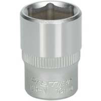 Loops 13mm Forged Steel Drive Socket - 1/4" Square Drive - Chrome Vanadium Socket in Metallics