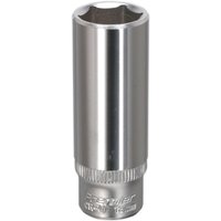 Loops 13mm Forged Steel Deep Drive Socket 1/4" Square Drive Chrome Vanadium Socket in Metallics