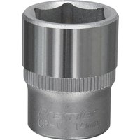 Loops 14mm Forged Steel Drive Socket - 1/4" Square Drive - Chrome Vanadium Socket in Metallics