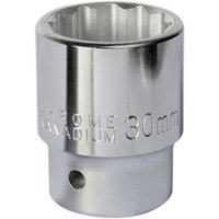 Loops 30mm Forged Steel Drive Socket - 3/4" Square Drive - Chrome Vanadium Socket in Metallics