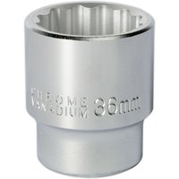Loops 36mm Forged Steel Drive Socket - 3/4" Square Drive - Chrome Vanadium Socket in Metallics