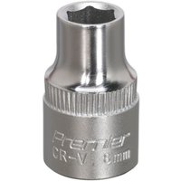 Loops 8mm Forged Steel Drive Socket - 3/8" Square Drive - Chrome Vanadium Socket in Metallics