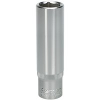 Loops 13mm Forged Steel Deep Drive Socket - 3/8" Square Drive - Chrome Vanadium Socket in Metallics