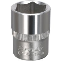 Loops 16mm Forged Steel Drive Socket - 3/8" Square Drive - Chrome Vanadium Socket in Metallics