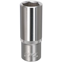 Loops 17mm Forged Steel Deep Drive Socket - 3/8" Square Drive - Chrome Vanadium Socket in Metallics