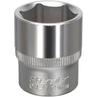 Loops 19mm Forged Steel Drive Socket - 3/8" Square Drive - Chrome Vanadium Socket in Metallics