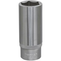Loops 19mm Forged Steel Deep Drive Socket - 3/8" Square Drive - Chrome Vanadium Socket in Metallics