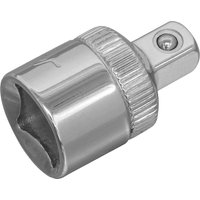 Loops 3/8" Square Drive Female to 1/4" Male Socket Adapter Size Converter Forged Steel in Metallics