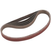 Loops 5 PACK - 20mm x 520mm Sanding Belts - 120 Grit Aluminium Oxide Slim Detail Loop