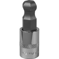 Loops 12mm Ball-End Hex Socket Bit - 3/8" Square Drive - Chrome Vanadium Wrench Socket
