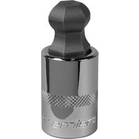 Loops 17mm Ball-End Hex Socket Bit - 1/2" Square Drive - Chrome Vanadium Wrench Socket