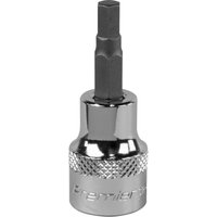 Loops 5mm Forged Hex Socket Bit - 3/8" Square Drive - Chrome Vanadium Wrench Socket