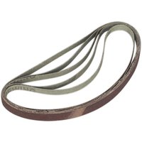 Loops 5 PACK - 12mm x 456mm Sanding Belts - 40 Grit Aluminium Oxide Slim Detail Loop